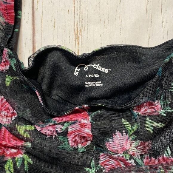 Art Class Girls Long Sleeve Sheer flowered blouse size 10-12 - Picture 4 of 8